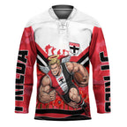 Personalised St Kilda Saints ANZAC Hockey Jersey Military Remembrance Australian Football Mascot Camouflage