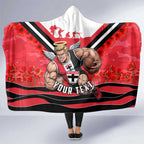 Personalised St Kilda Saints ANZAC Hooded Blanket Military Remembrance Australian Football Mascot Camouflage