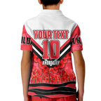 Personalised St Kilda Saints ANZAC Kid Polo Shirt Military Remembrance Australian Football Mascot Camouflage