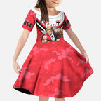 Personalised St Kilda Saints ANZAC Kid Short Sleeve Dress Military Remembrance Australian Football Mascot Camouflage