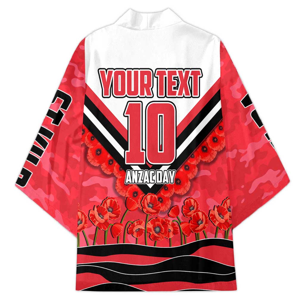 Personalised St Kilda Saints ANZAC Kimono Military Remembrance Australian Football Mascot Camouflage