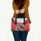 Personalised St Kilda Saints ANZAC Leather Bag Military Remembrance Australian Football Mascot Camouflage
