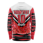 Personalised St Kilda Saints ANZAC Long Sleeve Shirt Military Remembrance Australian Football Mascot Camouflage