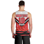Personalised St Kilda Saints ANZAC Men Tank Top Military Remembrance Australian Football Mascot Camouflage