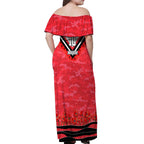 Personalised St Kilda Saints ANZAC Off Shoulder Maxi Dress Military Remembrance Australian Football Mascot Camouflage