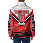 Personalised St Kilda Saints ANZAC Padded Jacket Military Remembrance Australian Football Mascot Camouflage