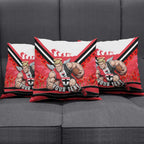 Personalised St Kilda Saints ANZAC Pillow Cover Military Remembrance Australian Football Mascot Camouflage