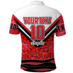 Personalised St Kilda Saints ANZAC Polo Shirt Military Remembrance Australian Football Mascot Camouflage