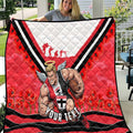 Personalised St Kilda Saints ANZAC Quilt Military Remembrance Australian Football Mascot Camouflage