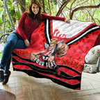 Personalised St Kilda Saints ANZAC Quilt Military Remembrance Australian Football Mascot Camouflage