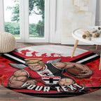Personalised St Kilda Saints ANZAC Round Carpet Military Remembrance Australian Football Mascot Camouflage