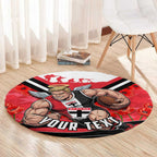 Personalised St Kilda Saints ANZAC Round Carpet Military Remembrance Australian Football Mascot Camouflage