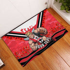 Personalised St Kilda Saints ANZAC Rubber Doormat Military Remembrance Australian Football Mascot Camouflage