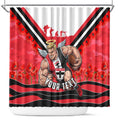 Personalised St Kilda Saints ANZAC Shower Curtain Military Remembrance Australian Football Mascot Camouflage