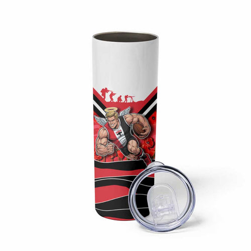 Personalised St Kilda Saints ANZAC Skinny Tumbler Military Remembrance Australian Football Mascot Camouflage