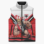 Personalised St Kilda Saints ANZAC Sleeveless Puffer Jacket Military Remembrance Australian Football Mascot Camouflage