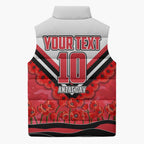 Personalised St Kilda Saints ANZAC Sleeveless Puffer Jacket Military Remembrance Australian Football Mascot Camouflage