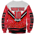 Personalised St Kilda Saints ANZAC Sweatshirt Military Remembrance Australian Football Mascot Camouflage
