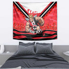 Personalised St Kilda Saints ANZAC Tapestry Military Remembrance Australian Football Mascot Camouflage
