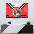 Personalised St Kilda Saints ANZAC Tapestry Military Remembrance Australian Football Mascot Camouflage