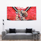 Personalised St Kilda Saints ANZAC Tapestry Military Remembrance Australian Football Mascot Camouflage