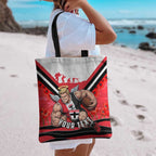 Personalised St Kilda Saints ANZAC Tote Bag Military Remembrance Australian Football Mascot Camouflage
