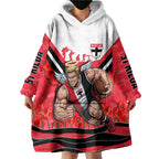 Personalised St Kilda Saints ANZAC Wearable Blanket Hoodie Military Remembrance Australian Football Mascot Camouflage