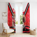 Personalised St Kilda Saints ANZAC Window Curtain Military Remembrance Australian Football Mascot Camouflage