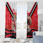 Personalised St Kilda Saints ANZAC Window Curtain Military Remembrance Australian Football Mascot Camouflage