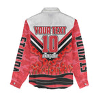 Personalised St Kilda Saints ANZAC Women Casual Shirt Military Remembrance Australian Football Mascot Camouflage