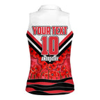 Personalised St Kilda Saints ANZAC Women Sleeveless Polo Shirt Military Remembrance Australian Football Mascot Camouflage