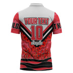 Personalised St Kilda Saints ANZAC Zipper Polo Shirt Military Remembrance Australian Football Mascot Camouflage