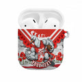 Personalised Sydney Swans ANZAC AirPods Case Military Remembrance Australian Football Mascot Camouflage