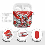 Personalised Sydney Swans ANZAC AirPods Case Military Remembrance Australian Football Mascot Camouflage