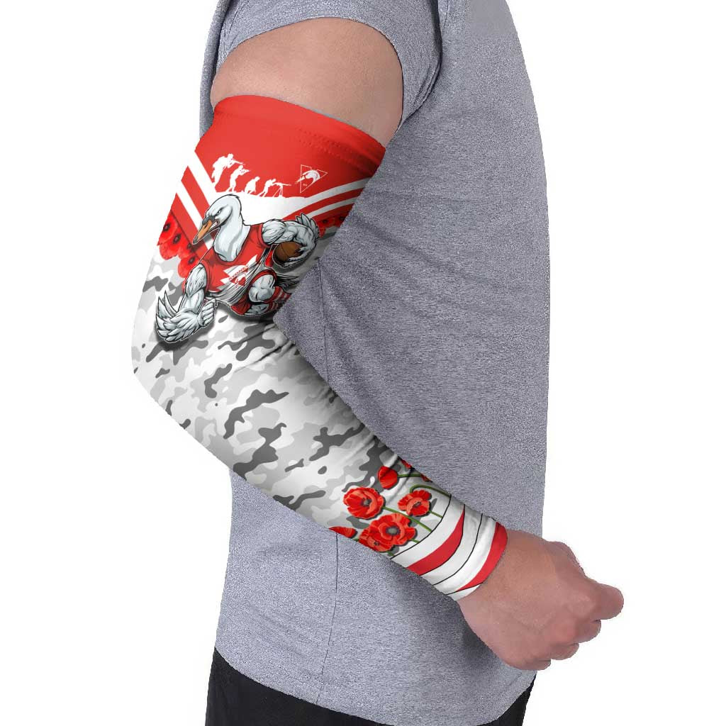 Personalised Sydney Swans ANZAC Arm Sleeves Military Remembrance Australian Football Mascot Camouflage