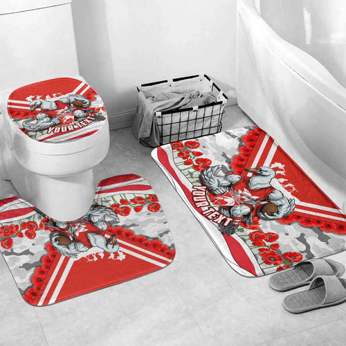 Personalised Sydney Swans ANZAC Bathroom Set Military Remembrance Australian Football Mascot Camouflage