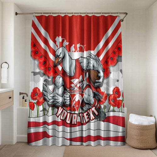 Personalised Sydney Swans ANZAC Bathroom Set Military Remembrance Australian Football Mascot Camouflage
