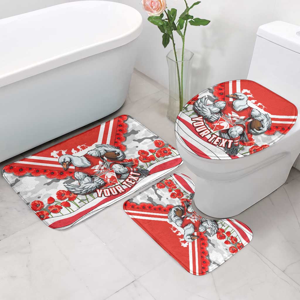 Personalised Sydney Swans ANZAC Bathroom Set Military Remembrance Australian Football Mascot Camouflage