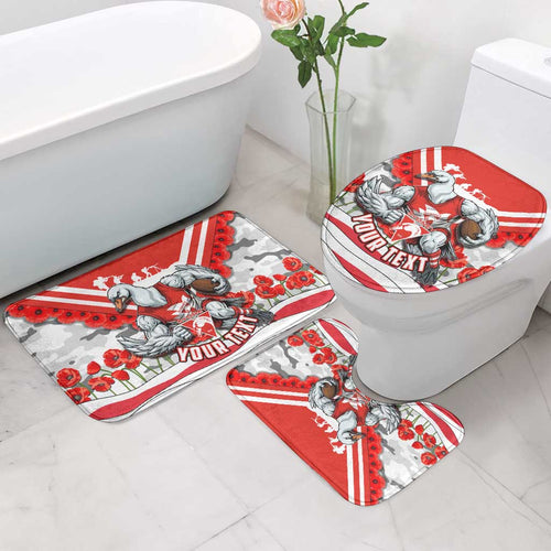 Personalised Sydney Swans ANZAC Bathroom Set Military Remembrance Australian Football Mascot Camouflage