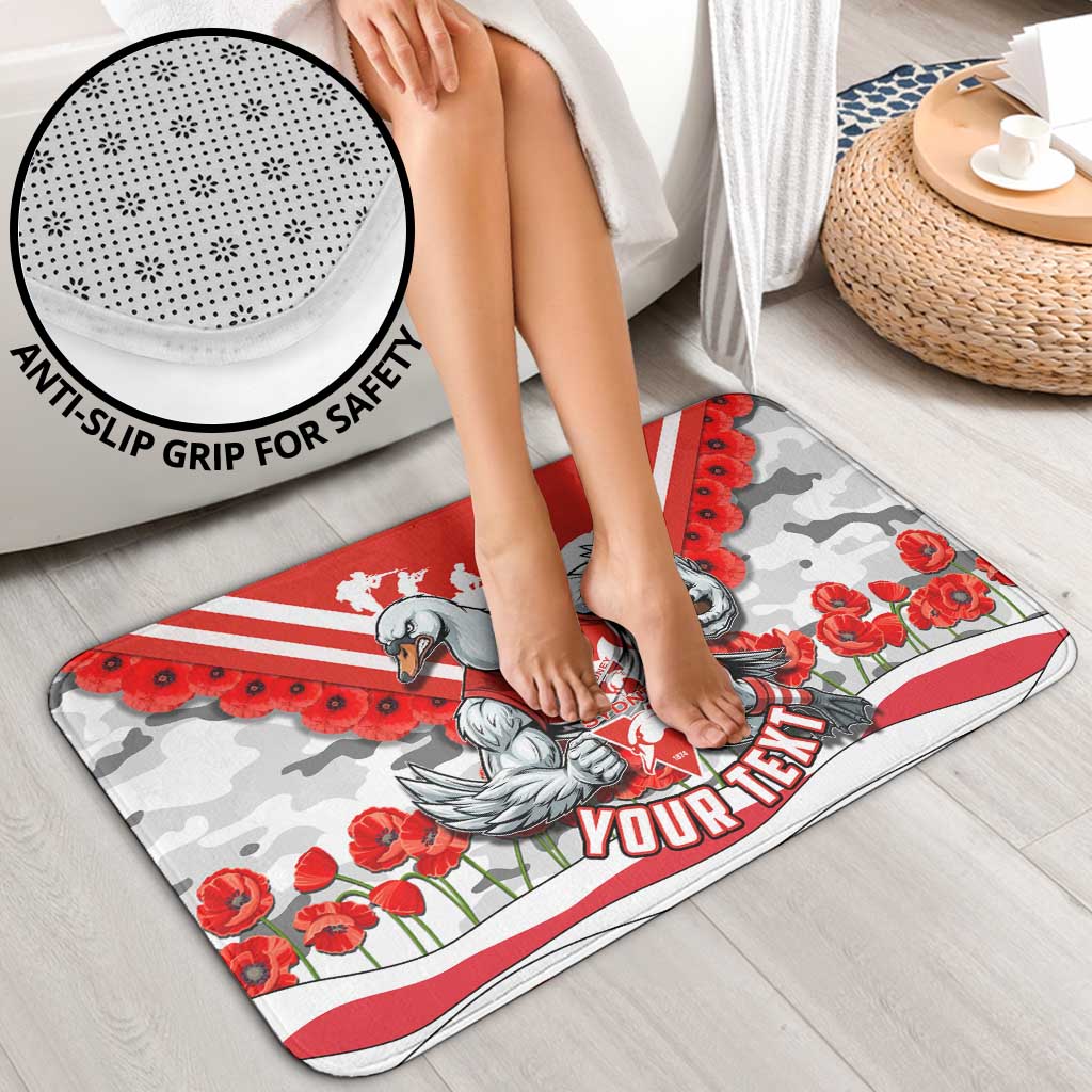 Personalised Sydney Swans ANZAC Bathroom Set Military Remembrance Australian Football Mascot Camouflage