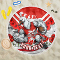 Personalised Sydney Swans ANZAC Beach Blanket Military Remembrance Australian Football Mascot Camouflage