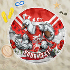 Personalised Sydney Swans ANZAC Beach Blanket Military Remembrance Australian Football Mascot Camouflage