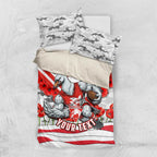Personalised Sydney Swans ANZAC Bedding Set Military Remembrance Australian Football Mascot Camouflage