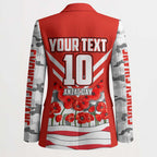 Personalised Sydney Swans ANZAC Blazer Military Remembrance Australian Football Mascot Camouflage