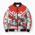 Personalised Sydney Swans ANZAC Bomber Puffer Jacket Military Remembrance Australian Football Mascot Camouflage