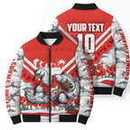 Personalised Sydney Swans ANZAC Bomber Puffer Jacket Military Remembrance Australian Football Mascot Camouflage