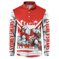 Personalised Sydney Swans ANZAC Button Sweatshirt Military Remembrance Australian Football Mascot Camouflage
