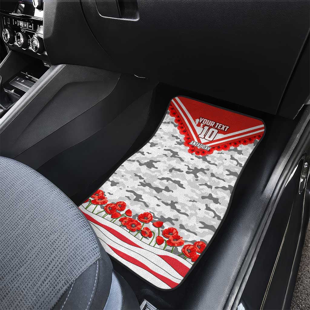 Personalised Sydney Swans ANZAC Car Mats Military Remembrance Australian Football Mascot Camouflage