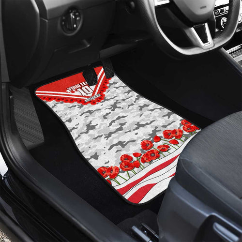 Personalised Sydney Swans ANZAC Car Mats Military Remembrance Australian Football Mascot Camouflage