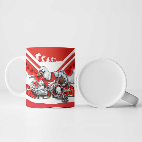 Personalised Sydney Swans ANZAC Ceramic Mug Military Remembrance Australian Football Mascot Camouflage